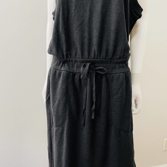 Prana XL Dress Cozy Up Beach Hopper Black Sleeveless Pockets Drawstring NWT New - Picture 3 of 11